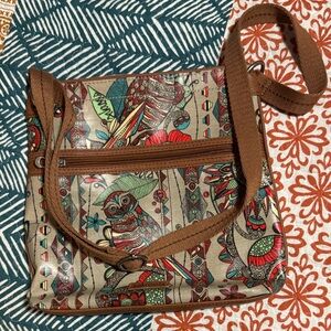 Sakroots Artistic Crossbody Bag with Brown Accents new condition